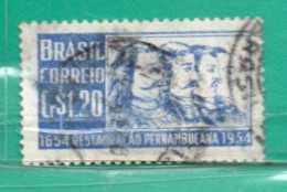 565 Brasil 1954 YT 565 Ss Usado,Used,Usato TT: 300a.de La Restauración Pernambucana - Oblitérés