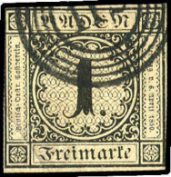 Altdeutschland Baden, 1851, Gestempelt - Autres & Non Classés