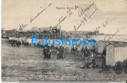 229057 URUGUAY MONTEVIDEO BEACH PLAYA RAMIREZ BATHS BAÑOS POSTAL POSTCARD - Uruguay