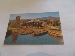 ISLAS FLOTANTES DE LOS UROS LAGO TITICACA PUNO ( PEROU PERU ) VUE ANIMEES COLORISER 1973 - Peru