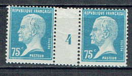 177 Pasteur 75 C. Bleu Paitre Millésime 4 Quelques Adhérences - 1922-26 Pasteur