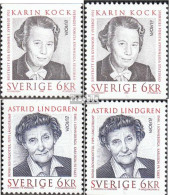 Schweden 1943Do,Du-1944Do,Du (kompl.Ausg.) Postfrisch 1996 Berühmte Frauen - Unused Stamps