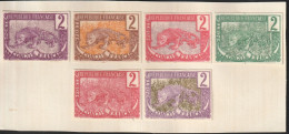 CONGO - 6 Epreuves Privées Sur Carton " Panthère " - Unused Stamps