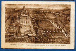 CERTOSA DI PAVIA - POANTA  GENERALE DELLA CERTOSA, DA UN DIPINTO DEL 1700  - ITALIE - Pavia