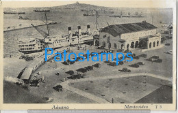 229086 URUGUAY MONTEVIDEO LA ADUANA & SHIP TREN TRAIN POSTAL POSTCARD - Uruguay