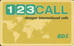 Bahrain 123 CALL BD 5 Prepaid Phonecard Used - Bahrein