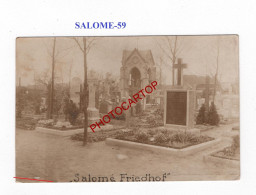 SALOME-59-Cimetiere-Tombes-CARTE PHOTO Allemande-GUERRE 14-18-1 WK-MILITARIA- - Cimetières Militaires