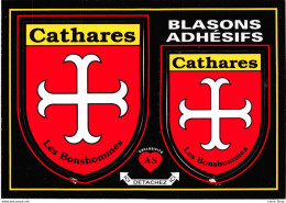 Région OCCITANIE Pays Cathares  -  Cpm Autocollant Adhésif Blason écusson -  ♥♥♥ - Autres & Non Classés