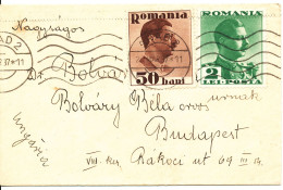 Romania Cover Sent To Hungary Arad 10-3-1937 - Briefe U. Dokumente