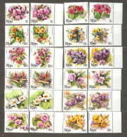 Niue: Set Of 24 Mint Stamps, Flowers, 1981, Mi#382-405, MNH. - Niue