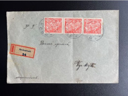 CZECHOSLOVAKIA 1923 REGISTERED LETTER RYCHMBURK REICHENBURG TO VYSOKE MYTO 20-03-1923 CESKOSLOVENSKO EINSCHREIBEN - Cartas & Documentos