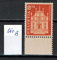 Suisse 1960 - YT 660 B ** MNH - Unused Stamps