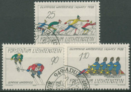 Liechtenstein 1987 Olympia Winterspiele Calgary 934/36 Gestempelt - Usati