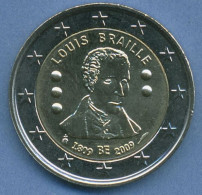 Belgien 2 Euro 2009 Louis Braille, Vz/st (m4893) - Bélgica