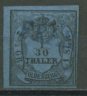 Oldenburg 1852 Hauswappen über Wertschild 2 III Gestempelt - Oldenburg