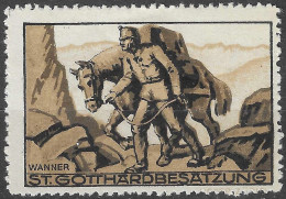 1914-1918 SWITZERLAND Soldatenmarken Suisse Militaire Vignette  Troupe De Forteresse, Gotthard-Besatzung No.5 - Labels