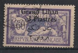 GRAND LIBAN - 1924-25 - N°YT. 33 - Type Merson 3pi Sur 60c Violet - Oblitéré / Used - Oblitérés