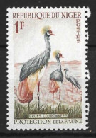 NIGER...." 1959..".....BIRD.....GRUES COURONNEES....SG100........MNH..... - Cranes And Other Gruiformes