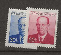 1953 MNH Tschechoslowakei, Mi 814-15 Postfris** - Ungebraucht