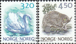 Norwegen 1038-1039 (kompl.Ausg.) Postfrisch 1990 Natur - Neufs