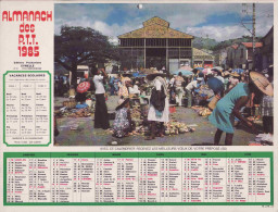 Calendrier France 1985 A La Martinique Marche A La Guadeloupe Antilles - Formato Grande : 1981-90