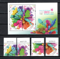 Hongkong 2012 Olympic Games London, Cycling Etc. Set Of 4 + S/s MNH - Eté 2012: Londres