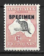 AUSTRALIA....KING GEORGE V...(1910-36..)...." 1931.."..ROO.....SPECIMEN......£2.......MH.. - Nuevos