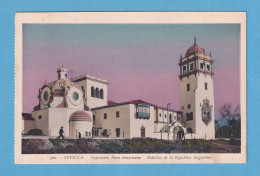 624 SPAIN ESPAÑA SEVILLA EXPOSICIÓN IBERO AMERICANA POSTCARD RARE - Sevilla