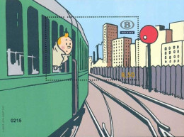 BELGIUM 2007 ADVENTURES OF TINTIN RAILWAYS VERY LIMITED KNOWN NUMBERED MINIATURE SHEET MS MNH - Stripsverhalen