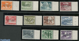 Switzerland 1950 UNO Office 11v, Overprint Variety: Damaged A, Mint NH, Nature - Transport - Various - Water, Dams & F.. - Ongebruikt