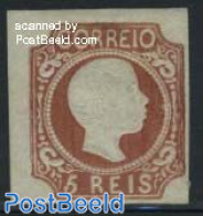 Portugal 1856 5R. Redbrown (Afinsa Type II), Unused (hinged) - Unused Stamps