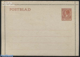 Netherlands 1935 Card Letter (Postblad) 6c, Redbrown, Unused Postal Stationary - Briefe U. Dokumente