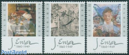 Belgium 1999 James Ensor 3v, Mint NH, Various - Joint Issues - Art - Modern Art (1850-present) - Ungebraucht