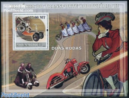 Mozambique 2009 Transport History S/s, Mint NH, Transport - Coaches - Motorcycles - Diligences