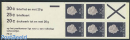 Netherlands 1972 5x20c Booklet, X On Right Side, Phosphor, Mint NH, Stamp Booklets - Unused Stamps