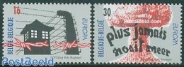 Belgium 1995 Europa, Peace & Freedom 2v, Mint NH, History - Science - Europa (cept) - Atom Use & Models - Disasters - Nuovi