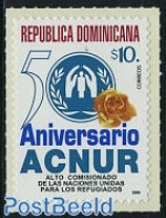 Dominican Republic 2000 UNHCR (ACNUR) 1v S-a, Mint NH, History - Nature - Refugees - United Nations - Flowers & Plants.. - Vluchtelingen