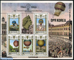 Korea, North 1982 200 Years Aviation 5v M/s, Mint NH, Transport - Balloons - Airships