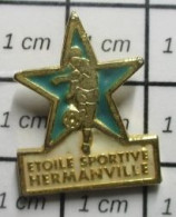 711e Pin's Pins : BEAU ET RARE : SPORTS / CLUB FOOTBALL ETOILE SPORTIVE HERMANVILLE - Pallacanestro