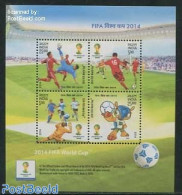 India 2014 Worldcup Football 4v M/s, Mint NH, Sport - Football - Nuevos