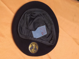 BERET AVEC INSIGNE TROUPES DE MARINE 1979, LAULHERE OLORON TAILLE 54 - Copricapi