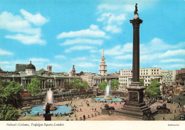 ROYAUME UNI - London - Nelson's Column - Trafalgar Square - Animé - Colorisé - Carte Postale - Trafalgar Square