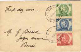 AUSTRALIE AUSTRALIA RECOMMANDE FDC PREMIER JOUR  EXPLORATION NORD DARWIN 1946 BE - Storia Postale