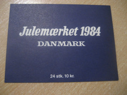 DENMARK 1984 Rose Tulipan Cactus Flower Flora Julemaerket Booklet Christmas 24 Poster Stamp Vignette (3 Sheet X 8 Label) - Markenheftchen