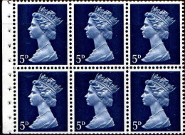 GB Poste N** Yv: 477 Mi:457 Queen Elisabeth II Bloc De 6 Prov De Carnet - Neufs