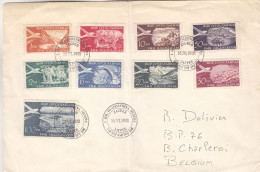 Yougoslavie - Lettre De 1951 - GF - Oblit Zagreb - Avions - Ponts - Chutes D'eaux - Valeur 130,00 Euros - Covers & Documents