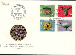 Suisse Poste Obl Yv: 961/964 Fête Nationale (TB Cachet à Date) 30-5-74 - Covers & Documents
