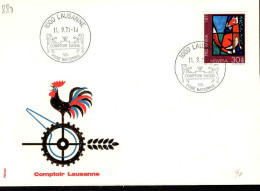 Suisse Poste Obl Yv: 880 Foire Nationale Comptoir Suisse (TB Cachet à Date) 11-9-71 - Storia Postale