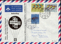Suisse Poste Obl Yv: 873A-900 Ballonflug (TB Cachet à Date) 25-6-72 - Covers & Documents