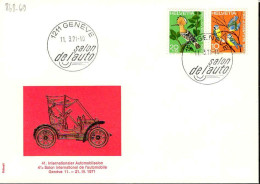 Suisse Poste Obl Yv: 868/869  Salon De L'auto Genève (TB Cachet à Date) - Storia Postale